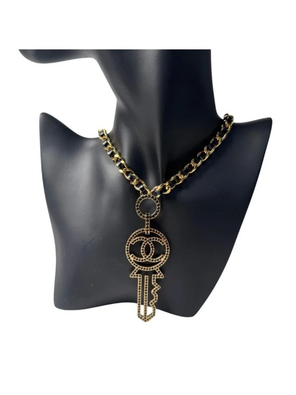 Chanel CC Logo Key Motif Necklace